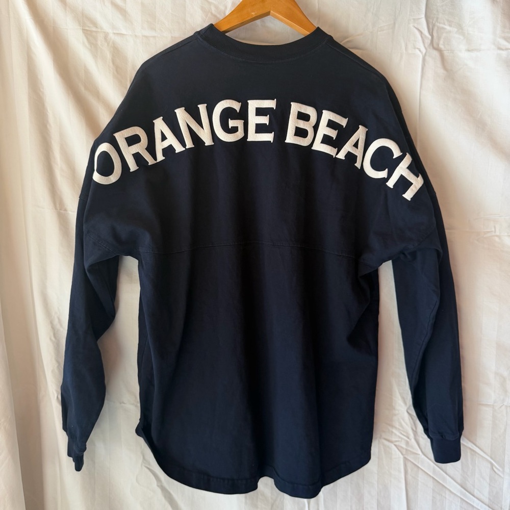 Orange Beach Men’s Spirit Jersey Navy Long Sleeve Size Large